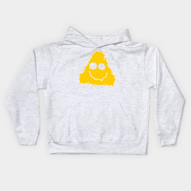 Yellow Smile Face triangle Kids Hoodie by jaml-12